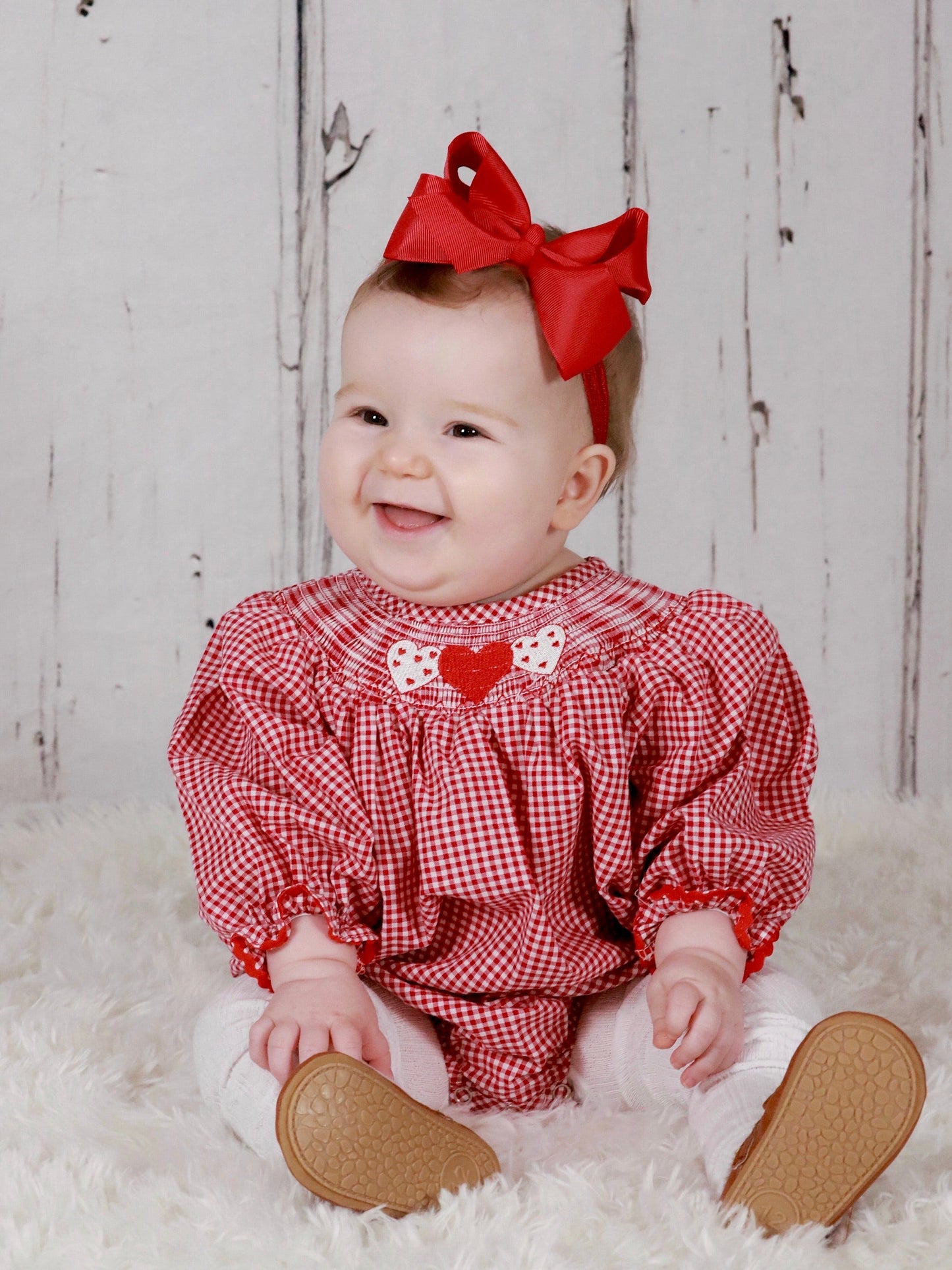 Sweetheart Smocked Bubble Romper