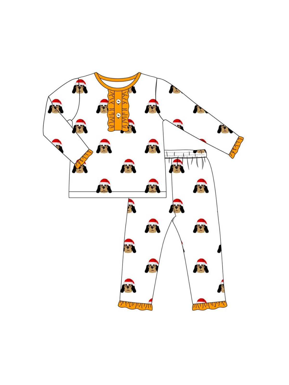 Tennessee Christmas Pajamas - Girls Set
